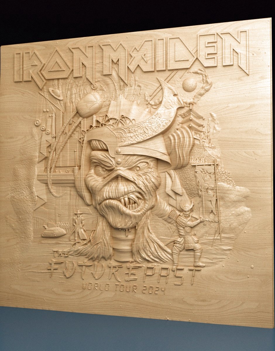 Iron Maiden – The Future Past World Tour 2024 – Bas Relief for CNC - Dreameks